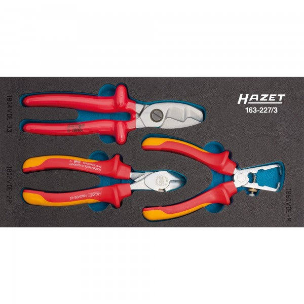 Hazet 3 Pce VDE Pliers Set 163-227/3 Modular Insert Tray