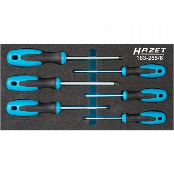 Hazet 6 Pce VDE Screwdriver Set Torx 163-266/6 Modular Insert Tray