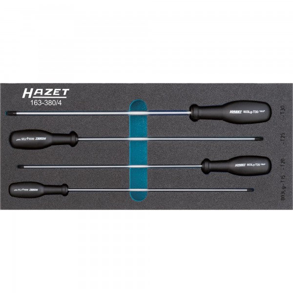 Hazet 4 Pce Screwdriver Set Torx 163-380/4 Modular Insert Tray