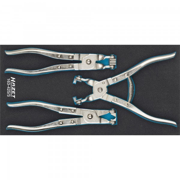 Hazet 3 Pce Hose Clamp Pliers Set 163-425/3 Modular Insert Tray