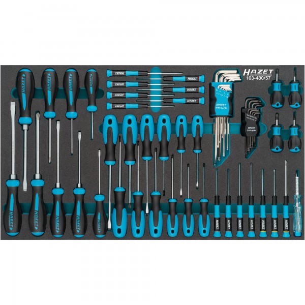 Hazet 57 Pce Screwdriver Set 163-480/57 Modular Insert Tray