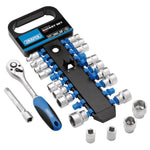 Draper Tools Combined MM/AF Socket and Ratchet Set 3/8