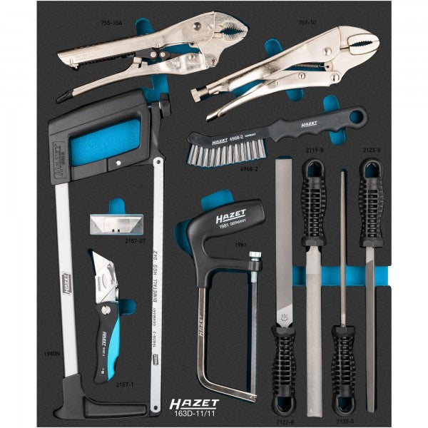 Hazet 11Pce Universal Set 163D-11/11 Modular Insert Tray