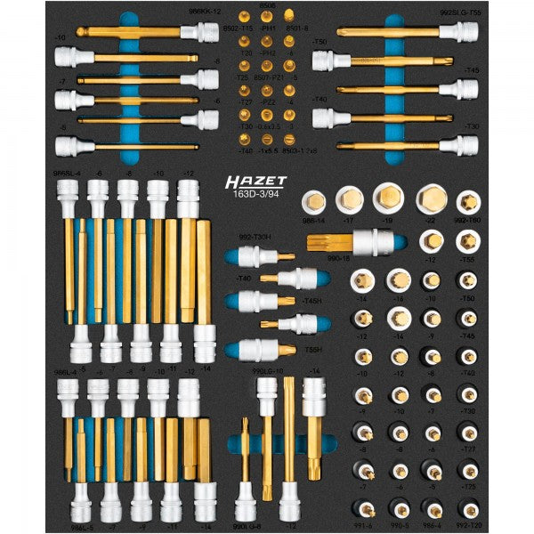 Hazet 94Pce Screwdriver Socket Set 163D-3/94 Modular Insert Tray