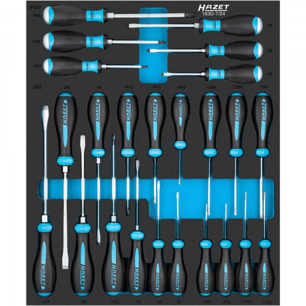 Hazet 24Pce Screwdriver Set 163D-7/24 Modular Insert Tray