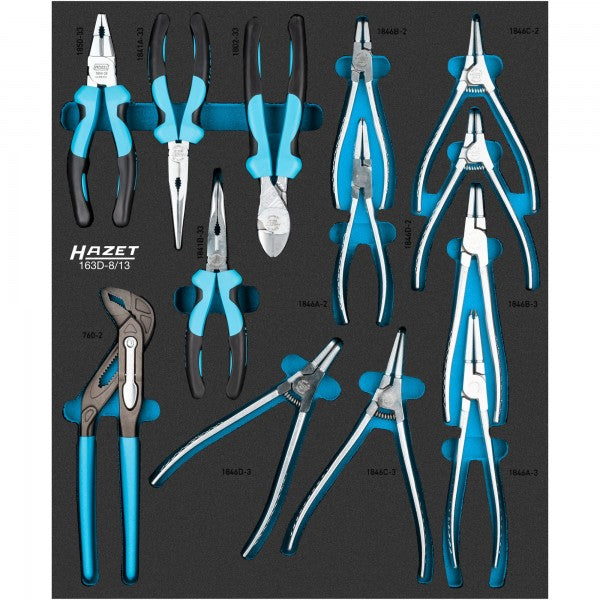Hazet 13Pce Pliers Set 163D-8/13 Modular Insert Tray