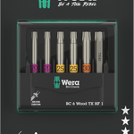 Wera Bit-Check 6 Wood Torx HF 1 SB 6 Pce Set 073639