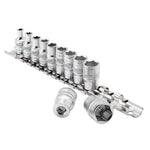 Draper Expert Imperial Socket Set on a Metal Rail, 1/4