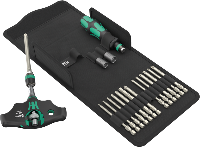 Wera 19 Pce Kraftform Kompakt 400 RA SHK Set 1, 18 Pce