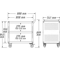 Hazet Service Trolley Tool Trolley Assistant 167-3S