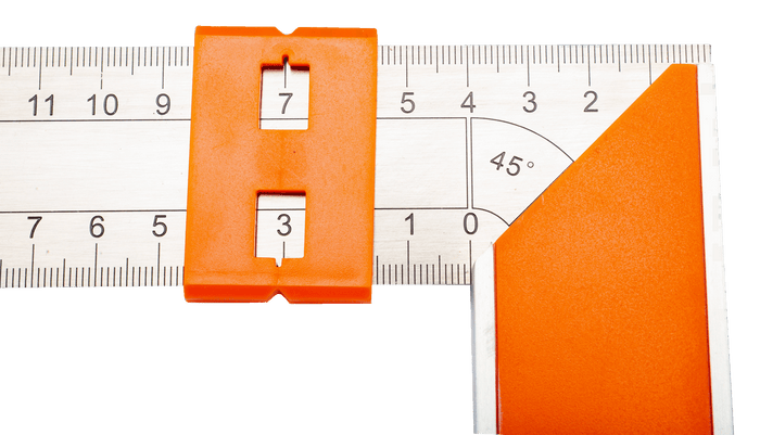Bahco 9048-300 Carpenter's Square with Stainless Steel Blade and Sliding Marker