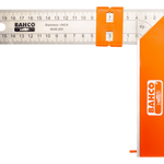 Bahco 9048-300 Carpenter's Square with Stainless Steel Blade and Sliding Marker