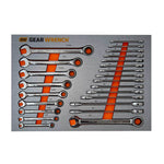 Gearwrench 24 Piece Ratcheting Wrench Metric & SAE EVA Tray 83990N