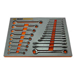 Gearwrench 24 Piece Ratcheting Wrench Metric & SAE EVA Tray 83990N