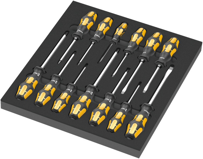 Wera 9714 Foam Insert Chiseldriver Screwdriver Set 1, 13 Pce