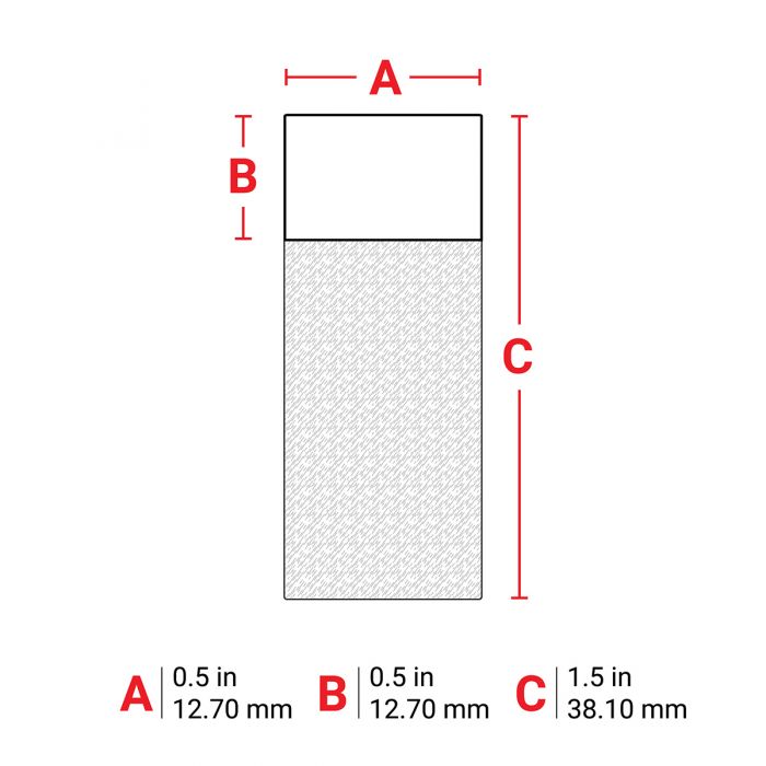 Brady Self-Laminating Vinyl Wrap Around Wire and Cable Labels for M6 & M7 Printers 38.10mm(H) x 12.70mm(W)