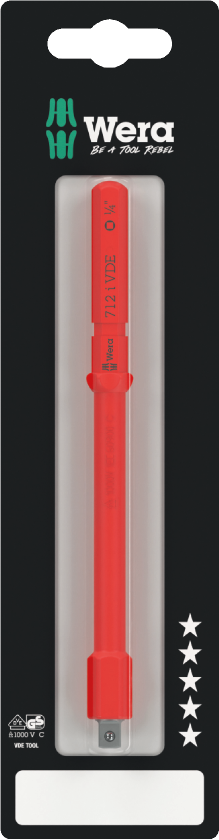 Wera Kraftform Kompakt A VDE 712 i SB Adapter Blade, Insulated, for 1/4