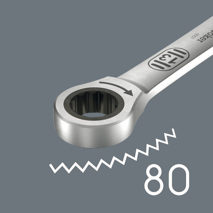 Wera 6007 Joker SB Ring Ratchet Combination Spanner, Long Design 17mm