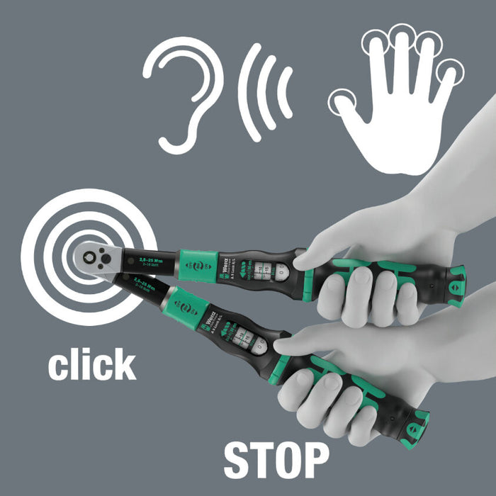 Wera Click-Torque Lock C3 Adjustable Torque Wrench, Reversible Ratchet, Torque Lock Function 1/2