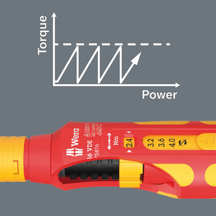 Wera 7516 VDE Kraftform Safe-Torque Speed Torque Screwdriver 2.4-4.0 Nm