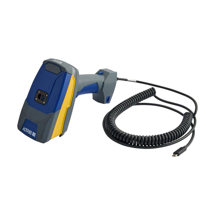 Brady V2200 Wired Barcode Scanner with USB-C, Coiled Cable 3m