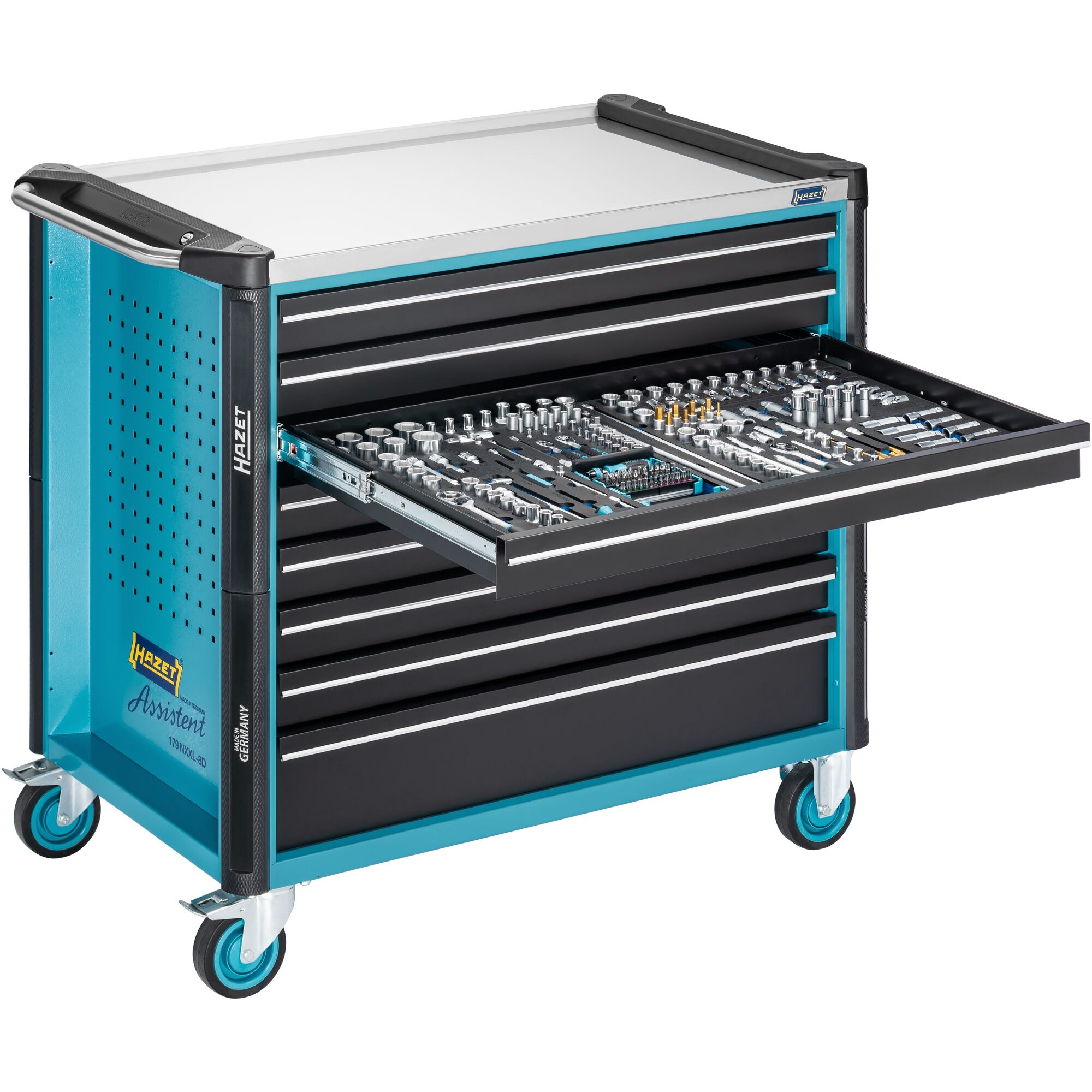 Hazet 8 Drawer Tool Trolley Assistent 179NXXL-8D For Sale Online