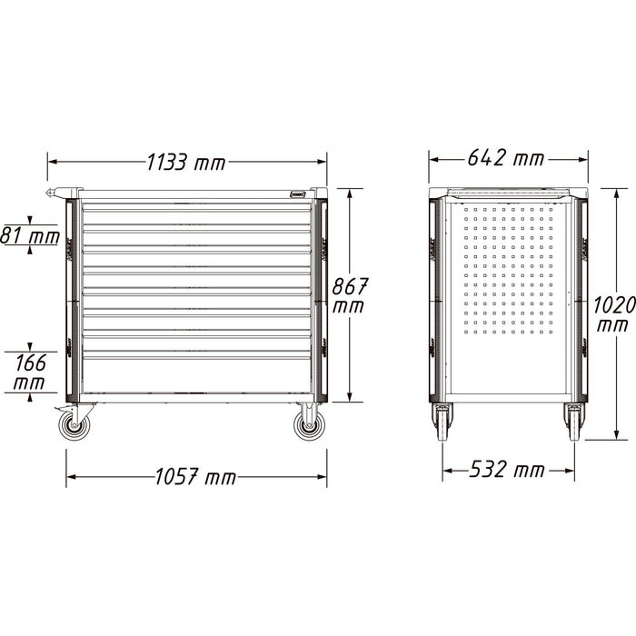 Hazet 8 Drawer Tool Trolley Assistent 179NXXL-8D