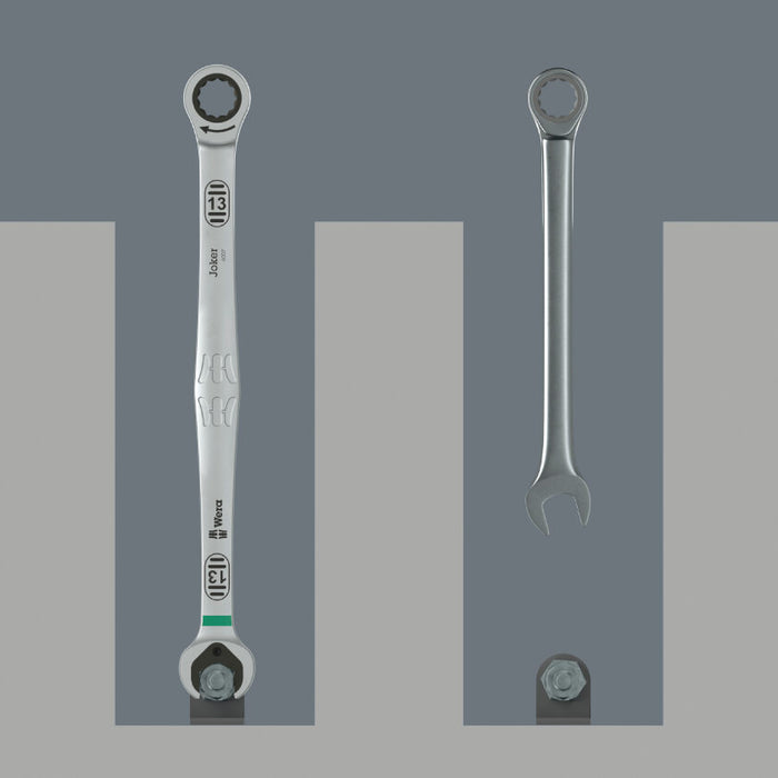 Wera 6007 Joker SB Ring Ratchet Combination Spanner, Long Design 8mm