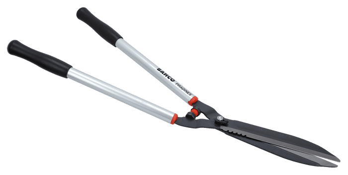 Bahco Hedge Shears Straight Edge Blades - Long Super Light Aluminium Handles
