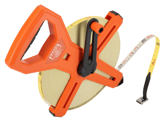 Bahco 50m Measuring Tape Metric Fibreglass Blade Width 13mm