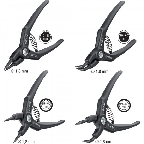 Hazet 4 Pce Circlip Pliers Set 1845/4