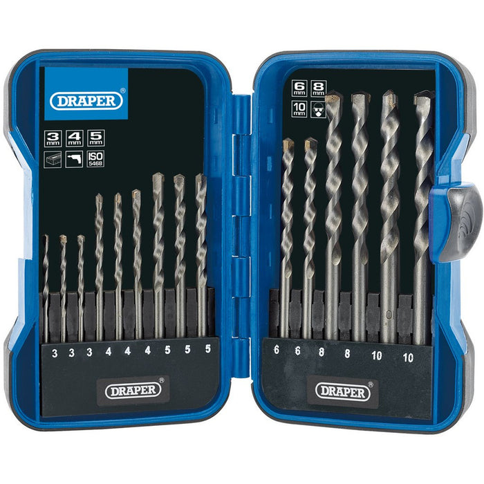 Draper Tools TCT Masonry Drill Bit Set, 15 Pce