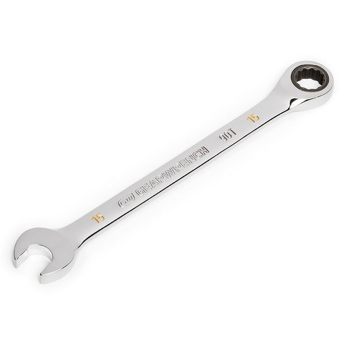 Gearwrench 15mm 90-Tooth 12 Point Ratcheting Combination Spanner 86915