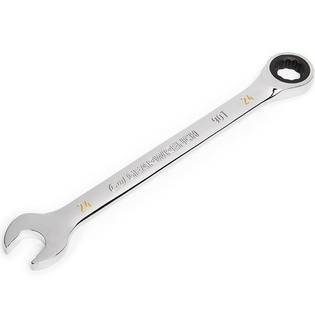 Gearwrench 24mm 90-Tooth 12 Point Ratcheting Combination Spanner 86924