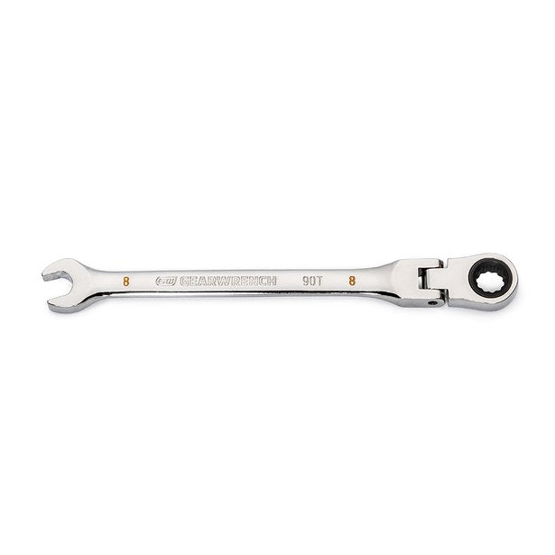 Gearwrench 8mm 90-Tooth 12 Point Flex Head Ratcheting Combination Spanner 86708