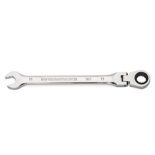 Gearwrench 11mm 90-Tooth 12 Point Flex Head Ratcheting Combination Spanner 86711