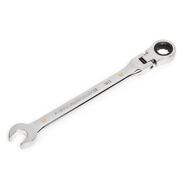 Gearwrench 12mm 90-Tooth 12 Point Flex Head Ratcheting Combination Spanner 86712