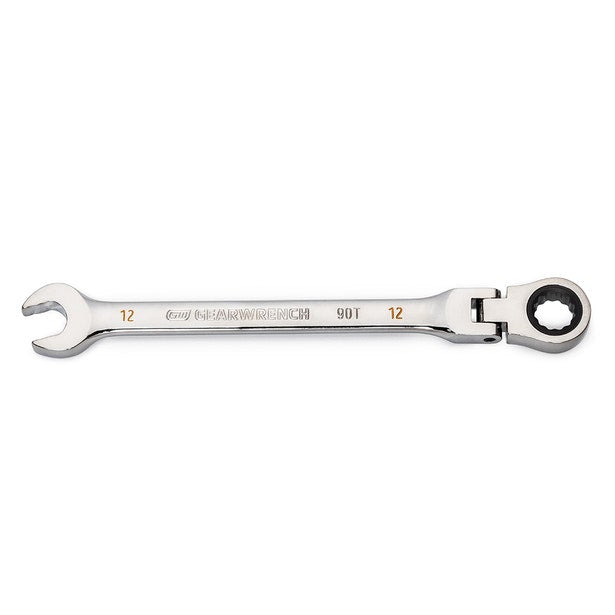 Gearwrench 12mm 90-Tooth 12 Point Flex Head Ratcheting Combination Spanner 86712
