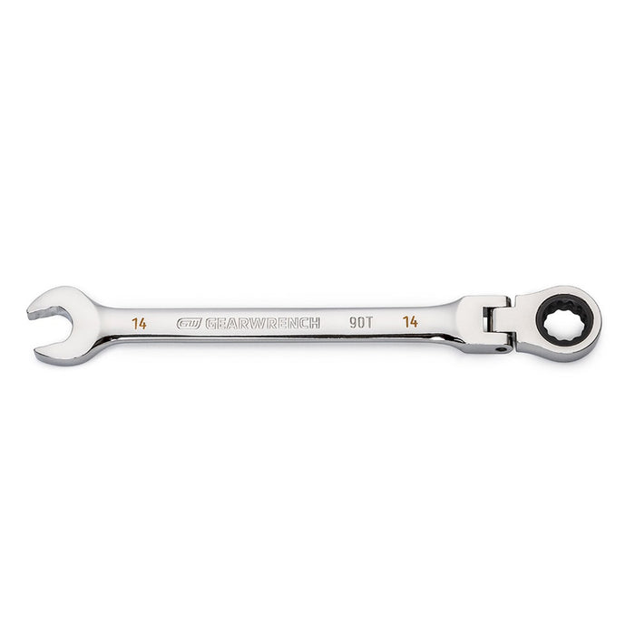 Gearwrench 14mm 90-Tooth 12 Point Flex Head Ratcheting Combination Spanner 86714
