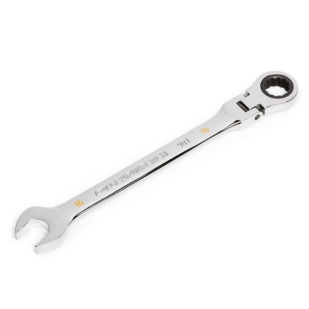 Gearwrench 16mm 90-Tooth 12 Point Flex Head Ratcheting Combination Spanner 86716