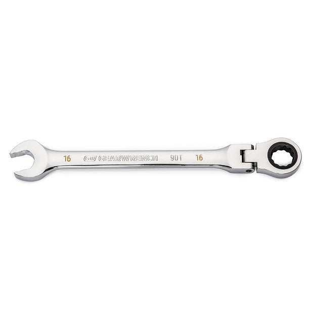 Gearwrench 16mm 90-Tooth 12 Point Flex Head Ratcheting Combination Spanner 86716