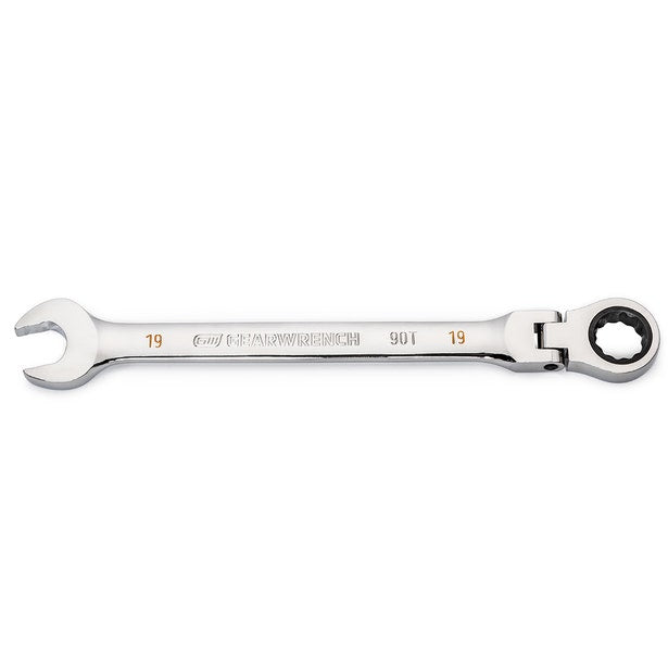 Gearwrench 19mm 90-Tooth 12 Point Flex Head Ratcheting Combination Spanner 86719