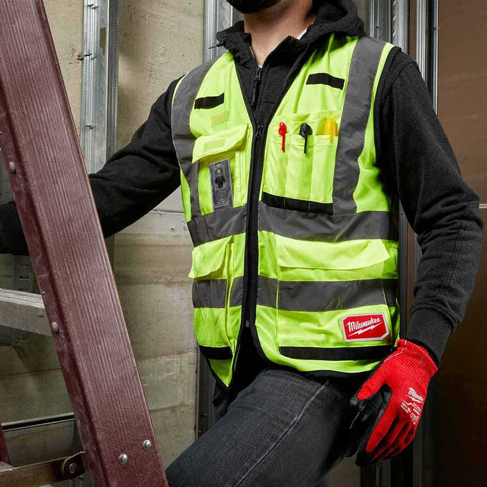 Milwaukee Premium High Visibility Vest Yellow Size L/XL