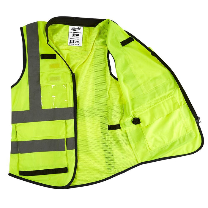 Milwaukee Premium High Visibility Vest Yellow Size L/XL