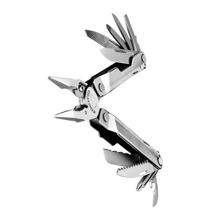 Leatherman 17 Tool Rebar Lightweight Multi-Tool with Nylon Sheath Silver Peg