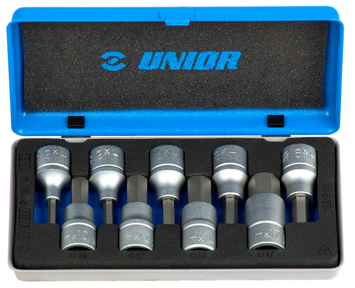 Unior 192/14 9 Pce Hexagonal Screwdriver Socket Set 1/2