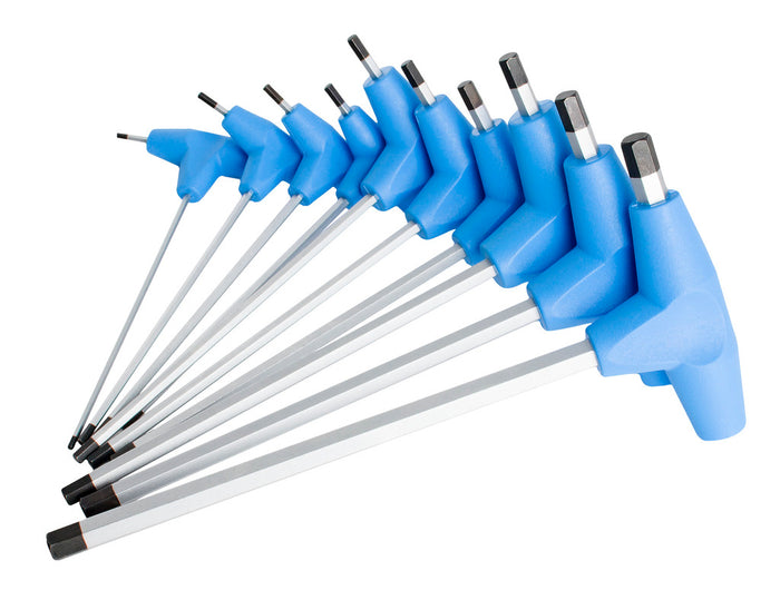 Unior 2.5-10mm T-Handle Hex Wrenches 10 Pce Set in Carton Box 193HXCB