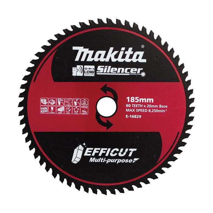 Makita 185mm 60T TCT Circular Saw Blade for Multi-Purpose Cutting Multi-material