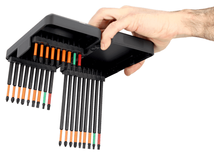 Bahco 1/4” Impact Torsion Bit Set for Phillips/TORX®/Robertson/Hex Head Screws 27 Pcs