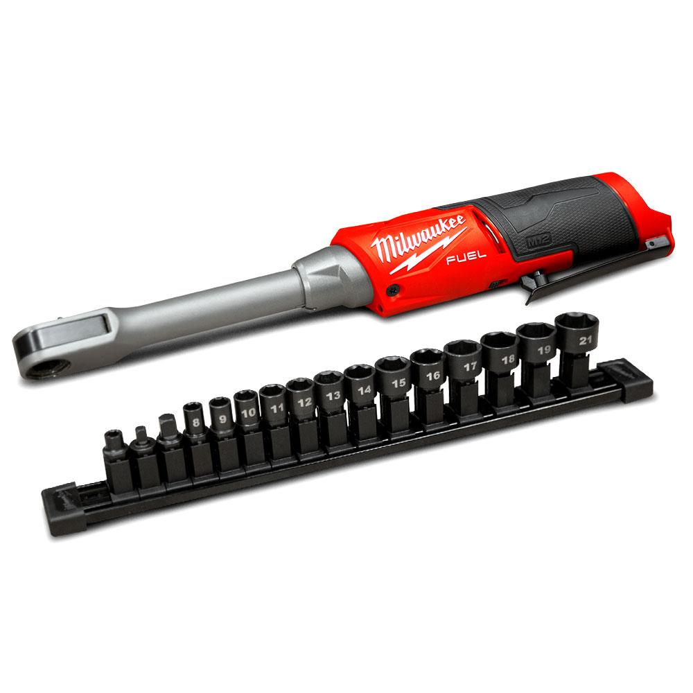 Milwaukee M12 FUEL Insider Extended Reach Pass-Through Ratchet With ...